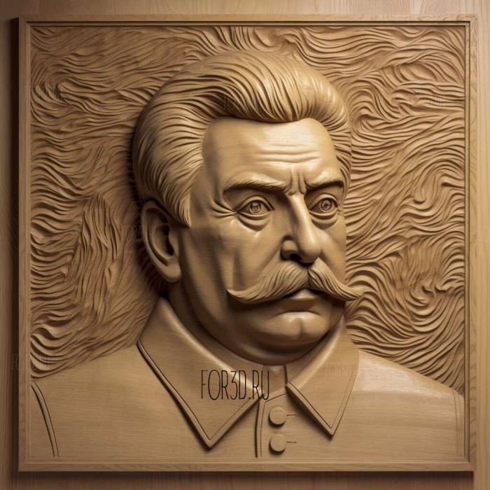 Joseph Stalin 3 stl model for CNC
